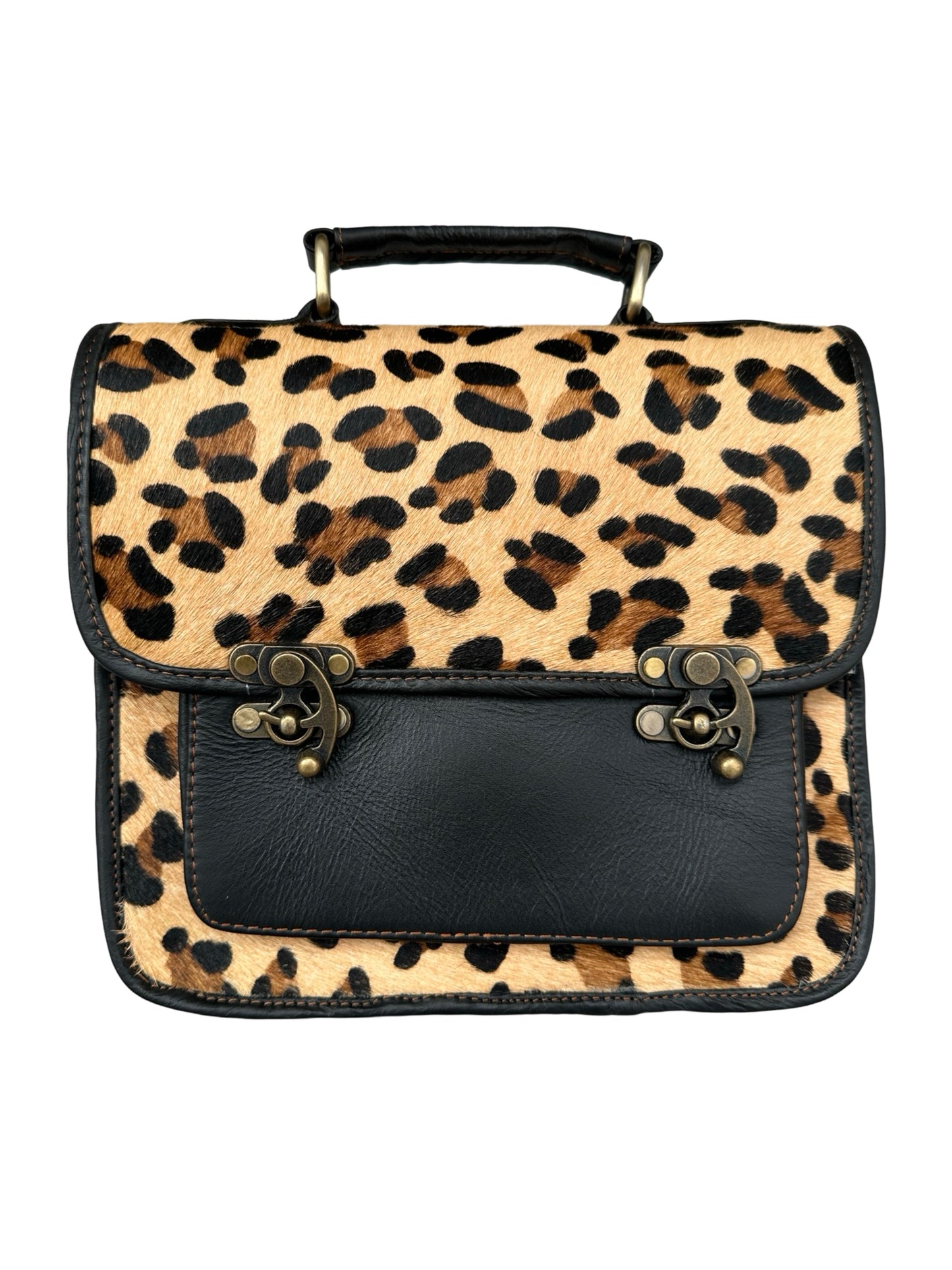 Leopard leer tas