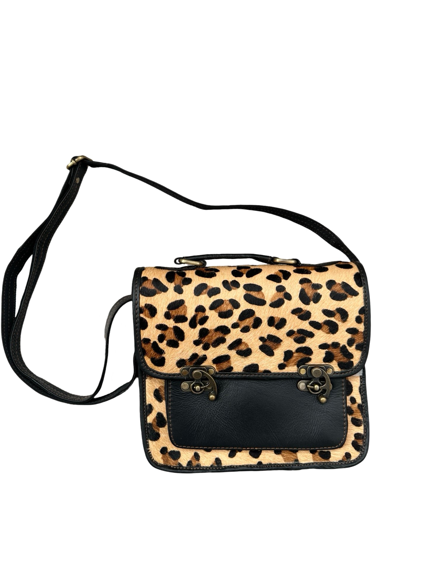 Leopard leer tas